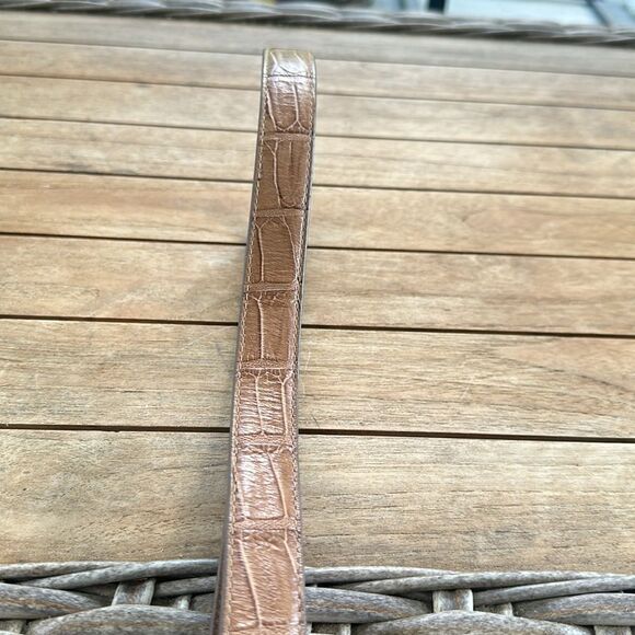 Crocodile Embossed Full Grain Leather Belt XL - Picture 3 of 5